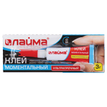 суперклей LAIMA 3 г УЛЬТРАпрочный отрывная мультикарта (48 штук в упаковке)