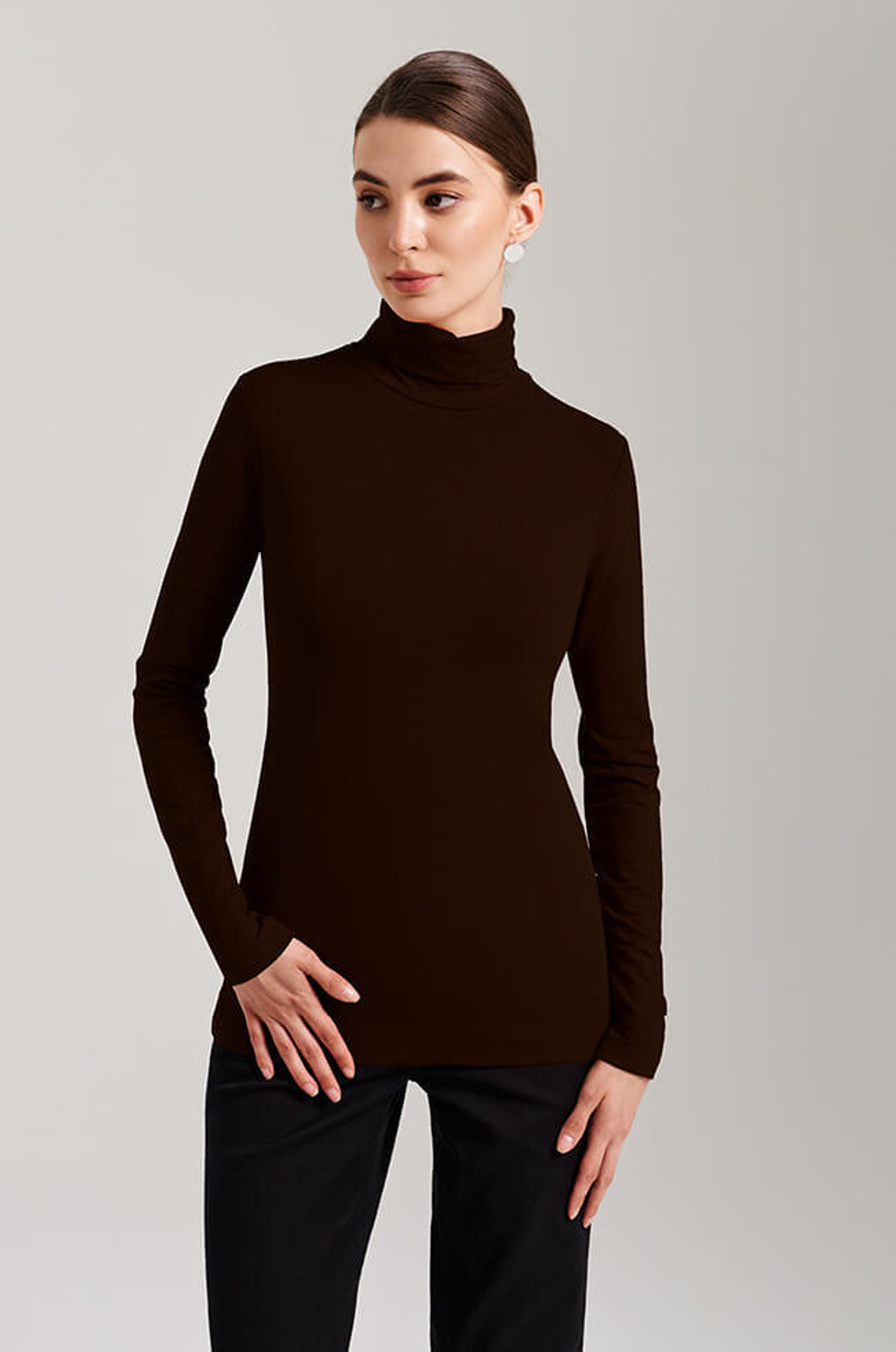 23162 Водолазка женская (шоколадный)