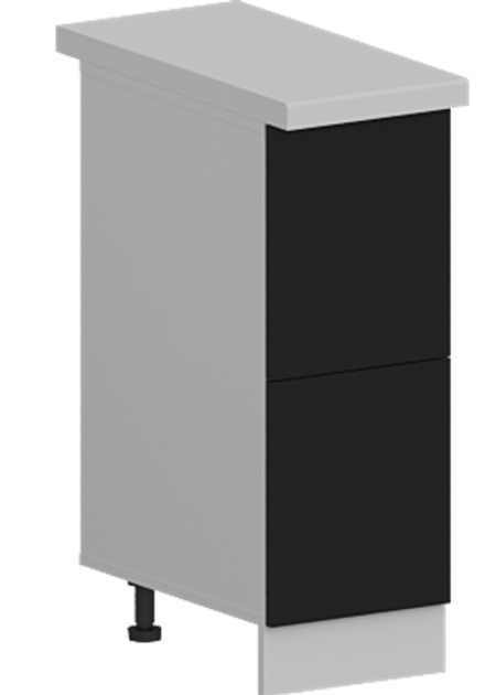 Кухня Модуль ШН2Я 300 Графит / Черный матовый