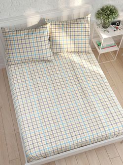 Постельное белье сатин Milky Garden "Сrow foot" семейное Наволочка 50х70 см 2 шт Простынь 240x215 см Пододеяльник 145x215 см 2шт