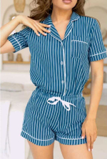 Пижама жен. б/в шорты+рубашка 10085