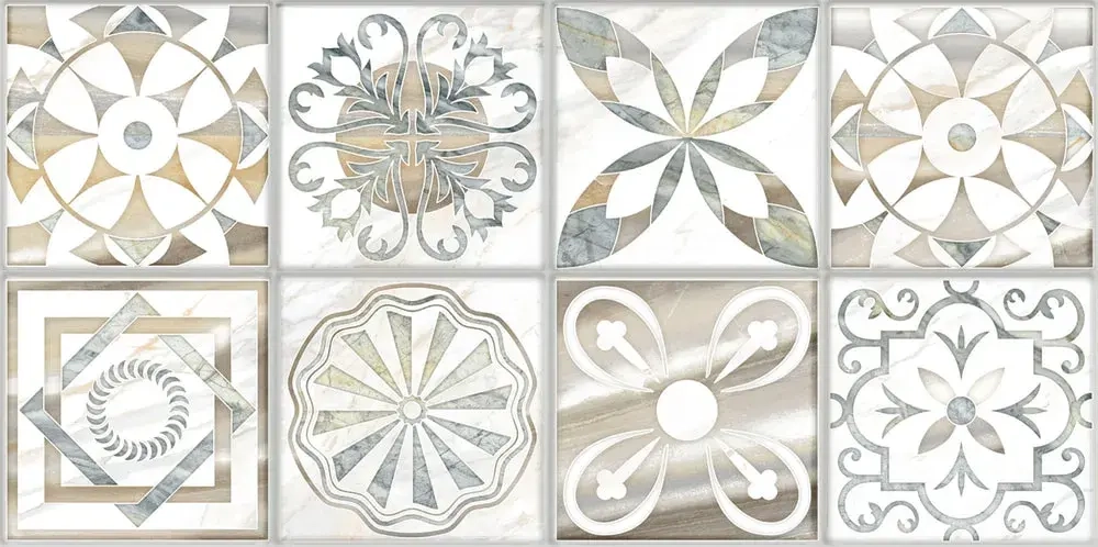 Настенная плитка ALMA Ceramica TWU09VRD014 Varadero 50x24.9 микс глянцевая рельефная под мозаику