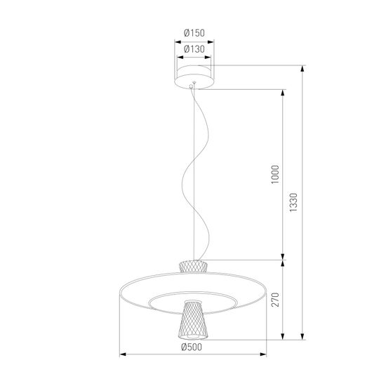 40029/1 LED / подвесной светильник / белый