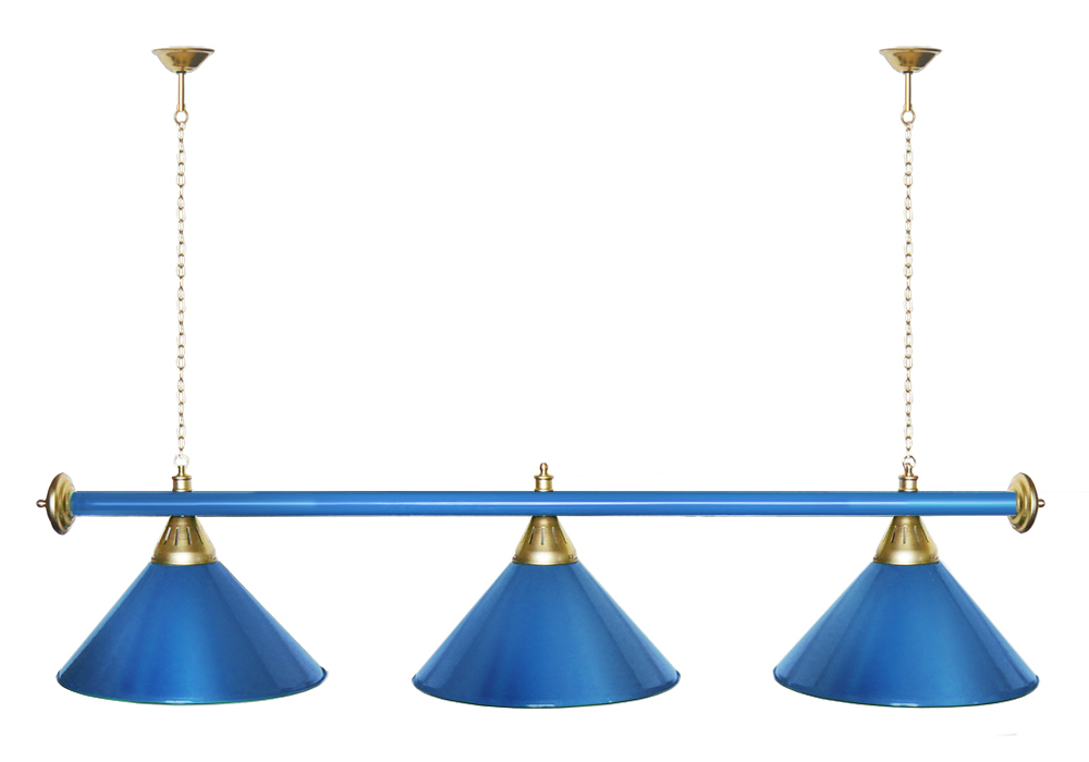 Лампа STARTBILLIARDS 3 пл. (плафоны золотые,штанга золотая,фурнитура золото)