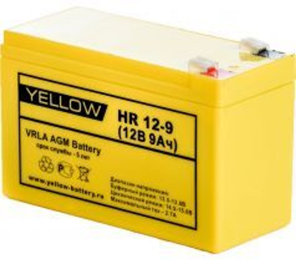 Аккумулятор YELLOW HR 12-9