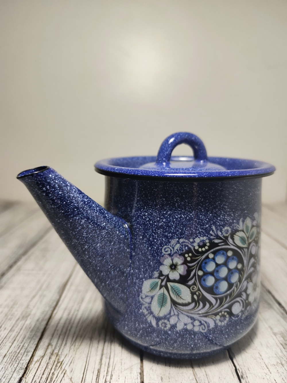 Чайник 1л с рис Голубика син с зерн 1с202с