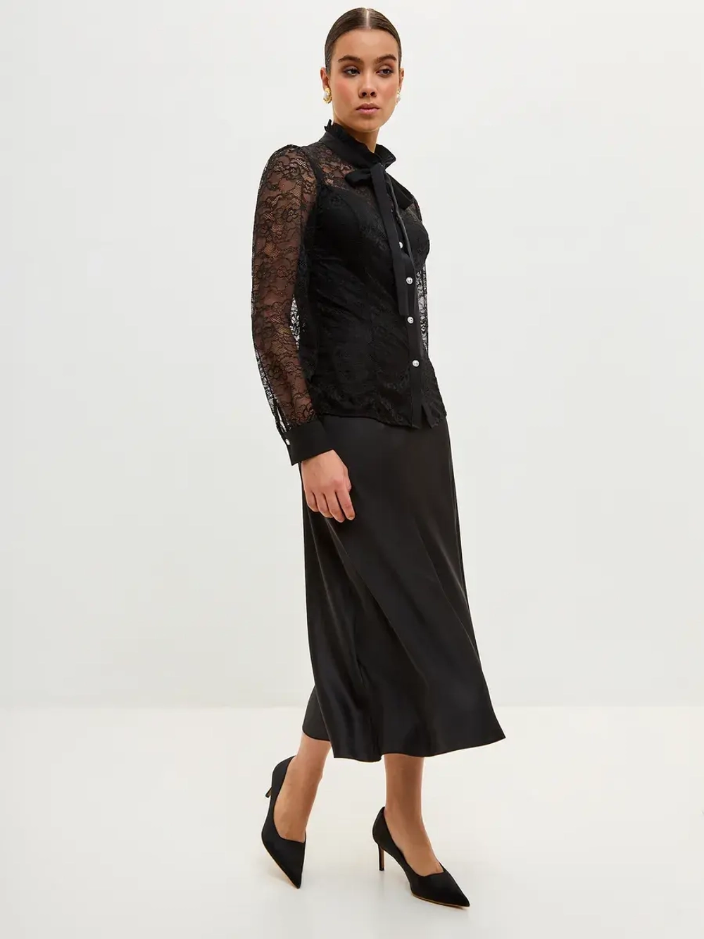 Черная юбка вискозная