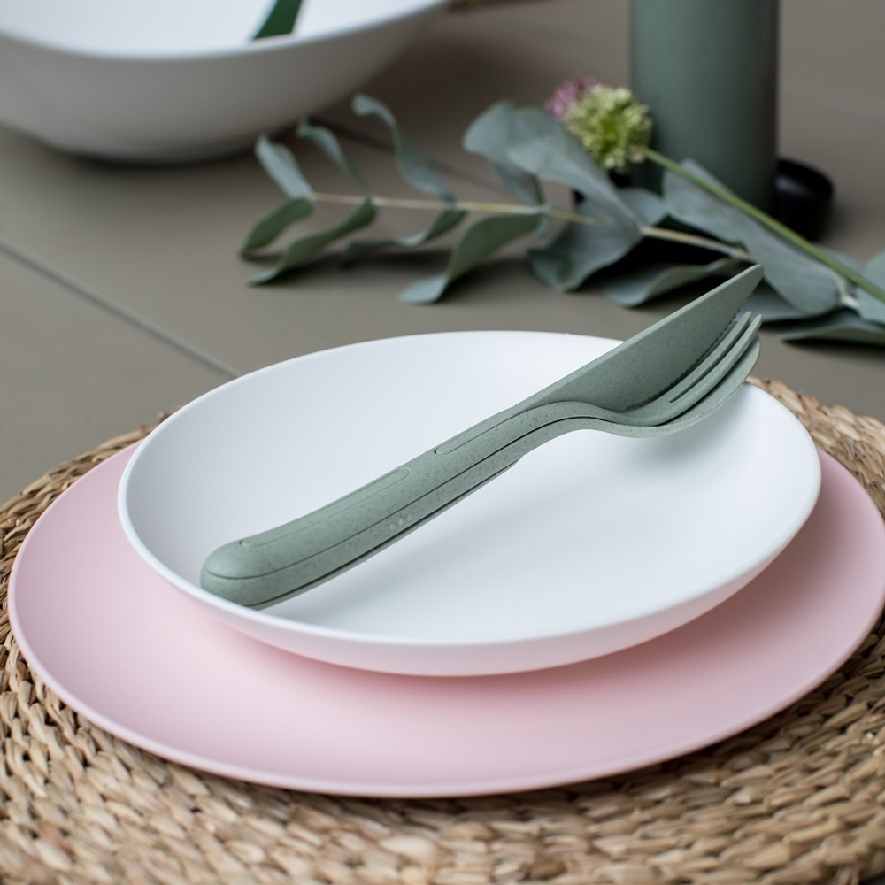 Набор столовых приборов klikk, organic, серый, 3 пред.