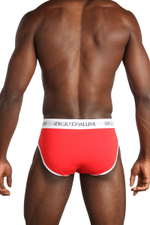 Мужские трусы-слипы с гульфиком из премиального хлопкового материала (Размер: M) (Цвет: синий)