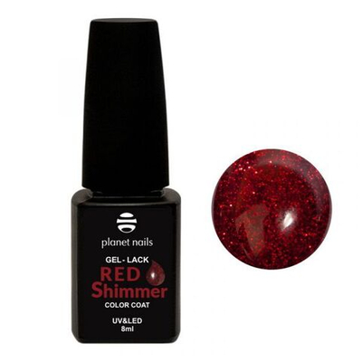 Planet Nails Гель-лак "Red Shimmer" - 832, 8мл