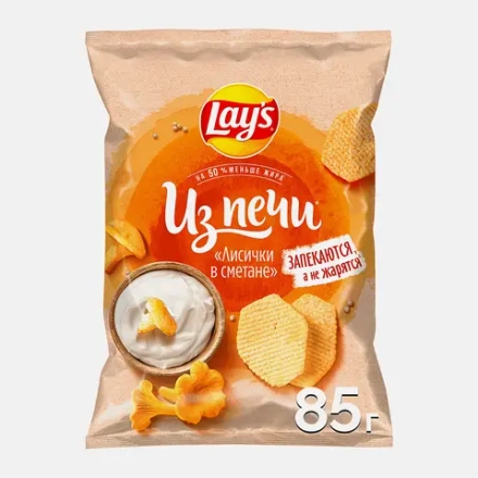 Чипсы Lays Из печи Лисички в сметане 85г