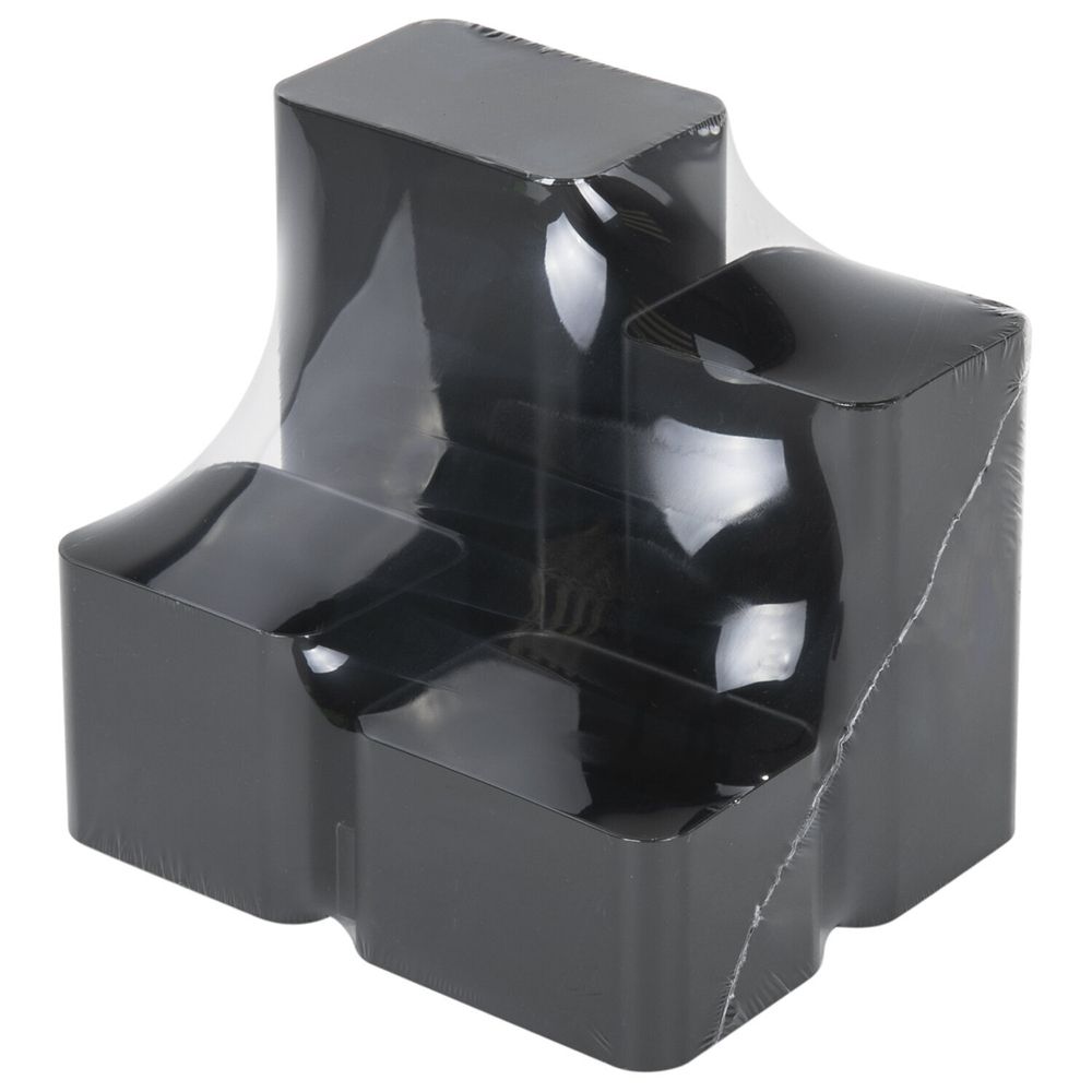 Подставка-органайзер BRAUBERG COMPACT 4 отделения 92х114х102 мм черная 2381 (8 штук в упаковке)