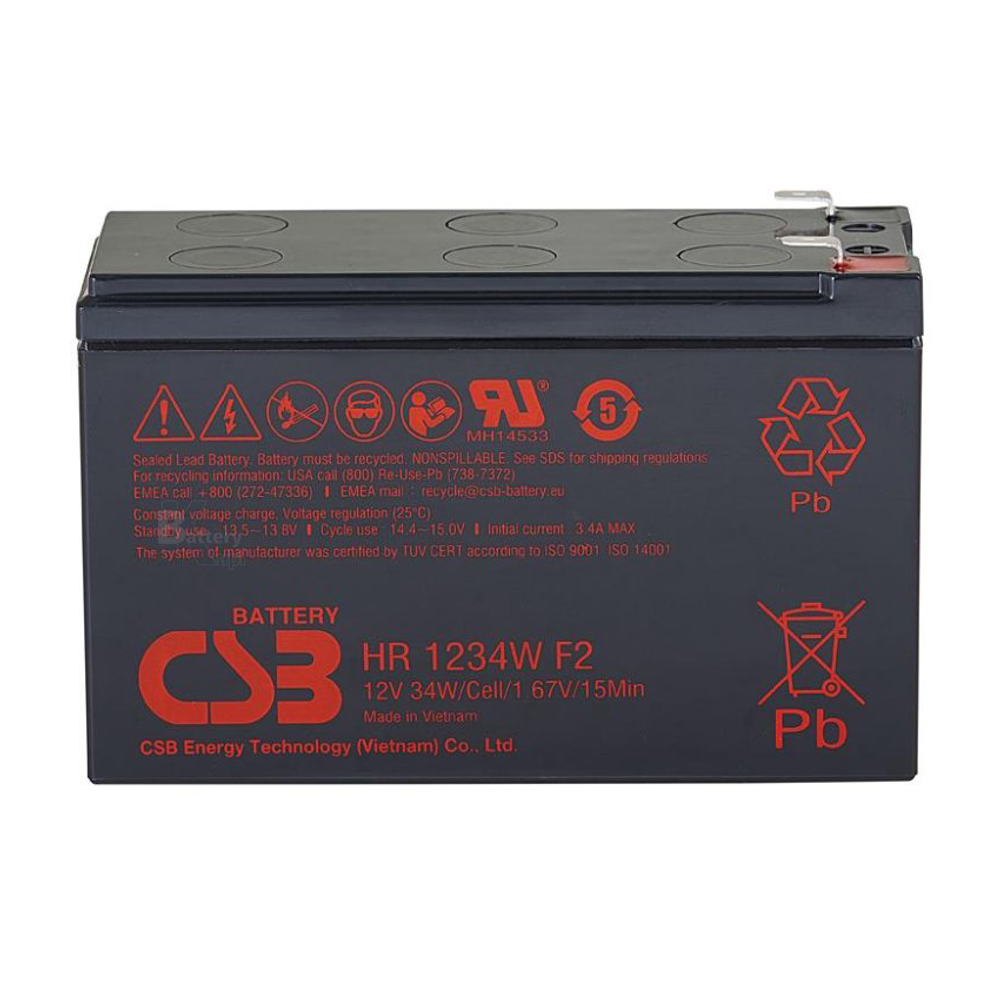 Аккумулятор CSB HR 1234W F2 (AGM)