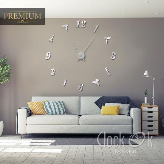 Настенные 3D часы Парикмахер