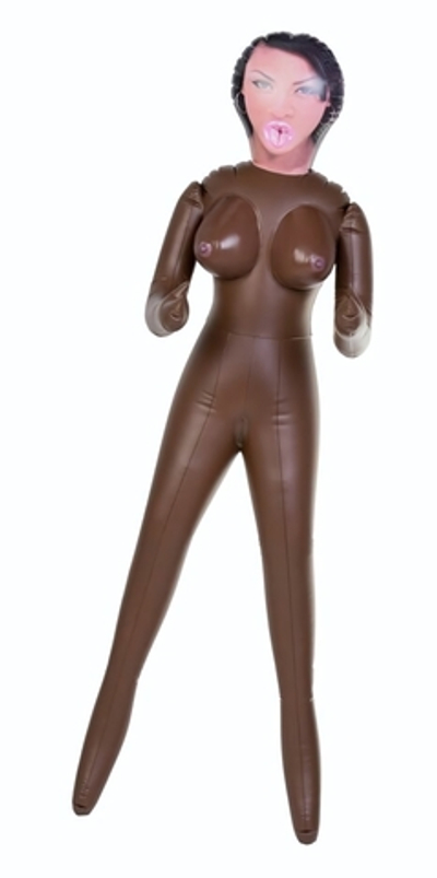 Чернокожая секс-кукла MICHELLE с 3 отверстиями (Цвет: коричневый)
