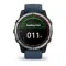 Garmin Quatix 7 Sapphire титановый с синим силиконовым ремешком