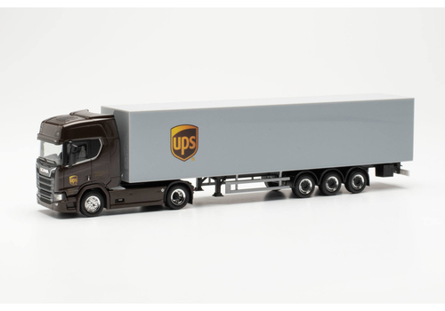 Грузовик Scania CR 20 HD с двумя прицепами-фургонами "UPS Spain" (Испания/Мадрид)