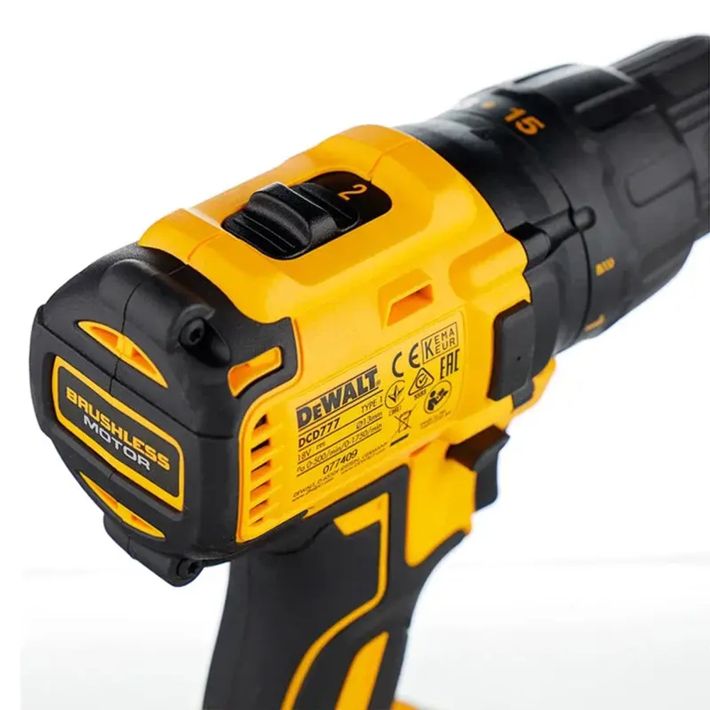 DeWalt DCD777D2T беcщеточная дрель-шуруповерт (2 x 2 Ач, ЗУ)