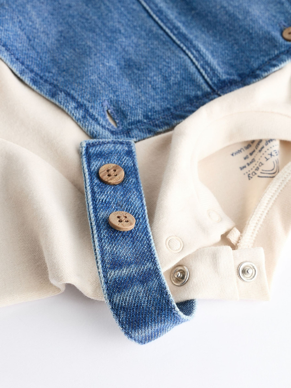 Боди и джинсовый комбинезон в комплекте для малышей Next Q96-677, Синий