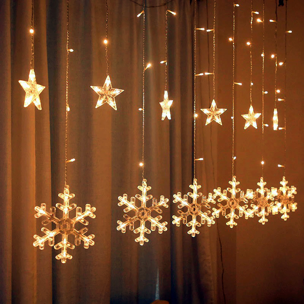 Гирлянда Снежинки и Звезды