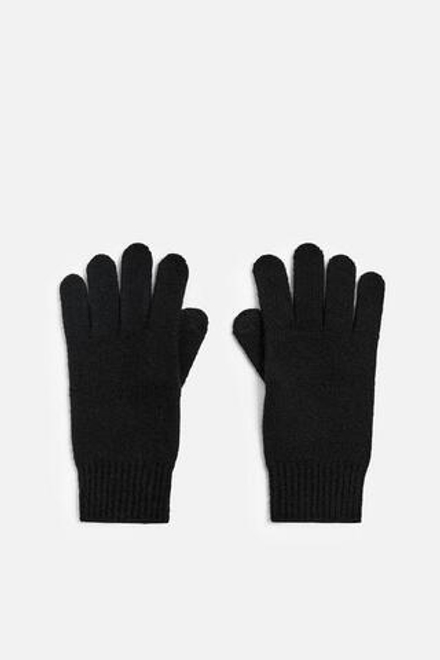 ZARA ПЕРЧАТКИ ИЗ ШЕРСТИ И КАШЕМИРА, ЧЕРНЫЙ