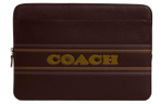 COACH Leather Laptop Bag Large Men"s Bronze With Mahogany