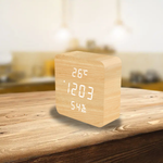 Часы VST-872S-6 White (C/дата/деревянный корпус) USB