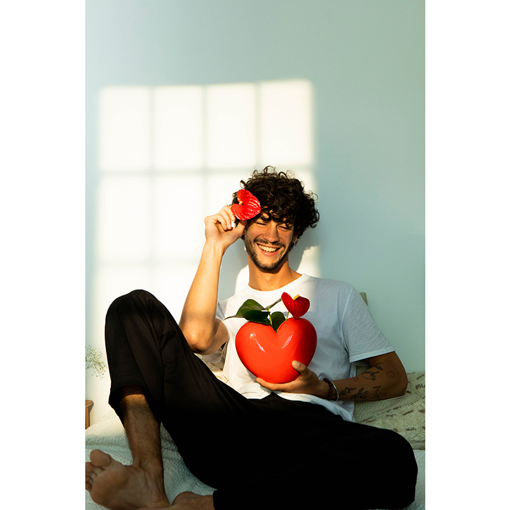 Ваза для цветов 15.5см Doiy Love красная