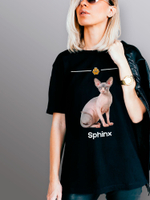 Футболка сфинкс кошка