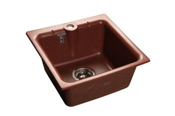 GRANFEST Мойка мрамор PRACTIC  GF-P--420  1-чаш. 420*420мм  красный марс  арт.GF-