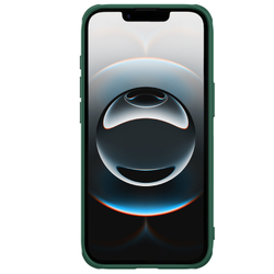 Усиленный чехол зеленого цвета (Dark Green) от Nillkin для iPhone 16e, серия Super Frosted Shield Pro