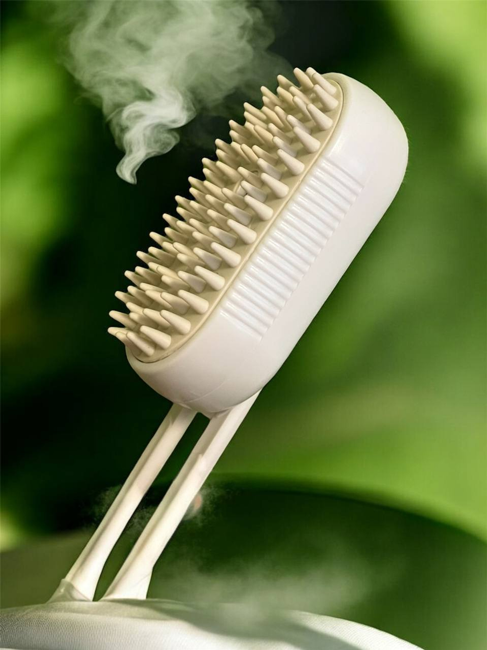 Массажная паровая щетка для кошек и собак с ручкой