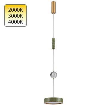 Подвес 32W 2000-4000K 5450/32LA зеленый/античная бронза RIVERA Odeon Light Exclusive