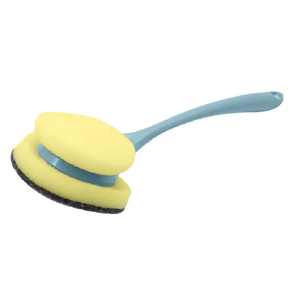 Щетка с губкой для посуды Ориджинал цвета в ассортименте