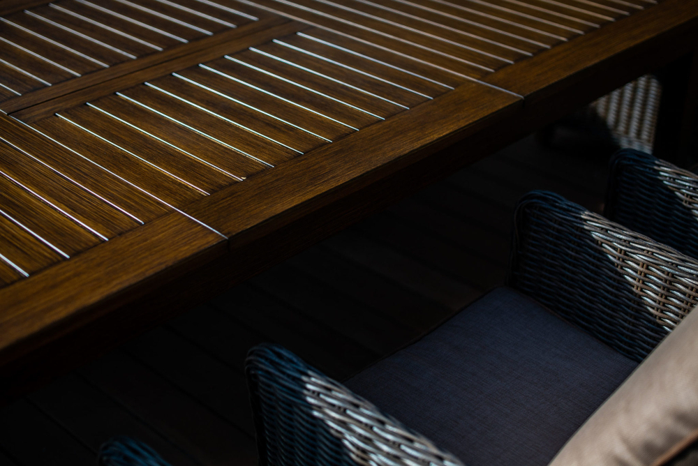 Раскладной обеденный стол «Тоскана» из алюминия, цвет коричневый
