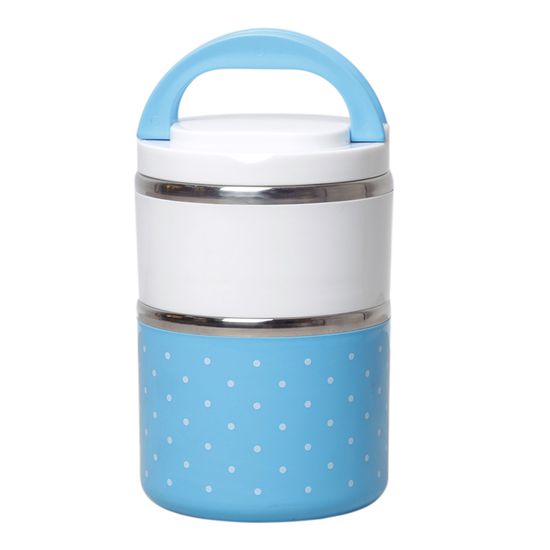 Ланч-бокс двойной круглый 1080 мл. Kamille КМ 2103