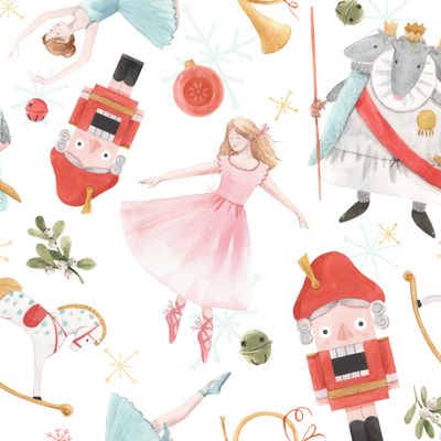 Щелкунчик Акварельный Паттерн