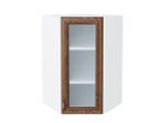 Шкаф верхний угловой остекленный Шале