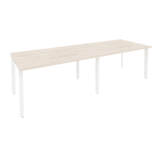 Onix Стол переговорный O.MP-PRG-2.3 Денвер Светлый/Металл Белый 2760*980*750