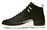 Кроссовки Jordan Air Jordan 12 Retro Black Metallic Gold White (Женская размерная сетка)