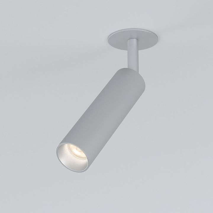 Встраиваемый светодиодный спот Elektrostandard Diffe 25040/Led серебряный a058227