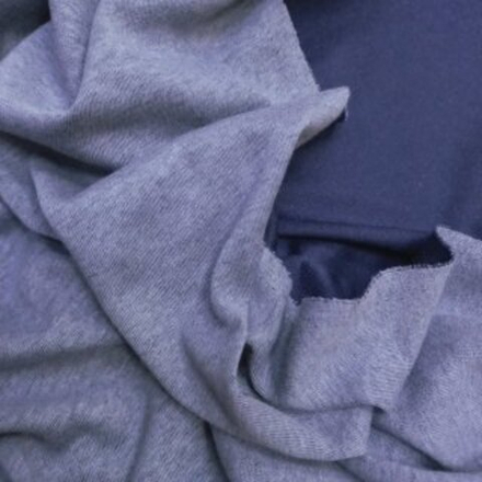 Трикотаж Двухсторонний серо - голубой