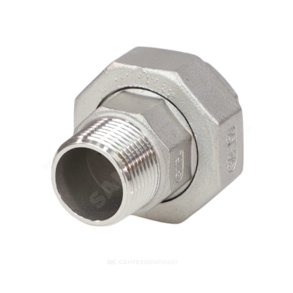 Соединитель американка сталь нерж Ду 15 (1/2") ВР/НР Benarmo