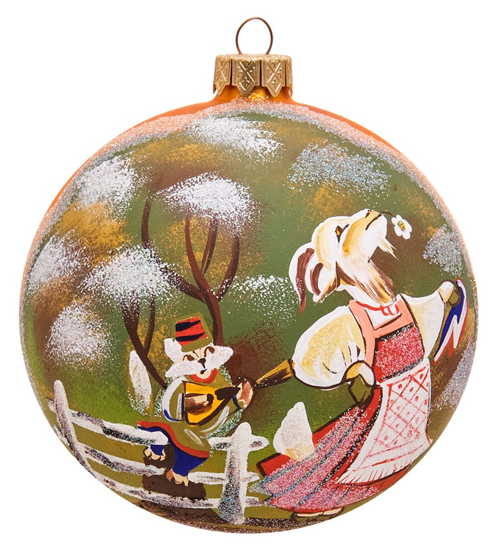 Элита НФШ-1445/2 Ел.украшение Шар «Козочка с котом» 100 мм