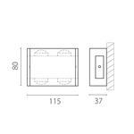 343027 Светильник GEMMA 4х1W LED 440LM G ЧЕРНЫЙ 4000K IP65