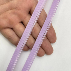 Отделочная резинка ажурная лаванда 10 мм
