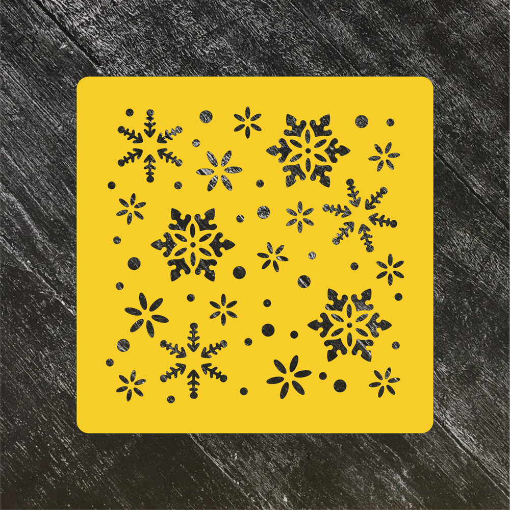 Трафарет новогодний №66 Снежинки