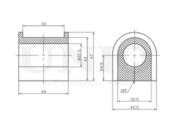Втулка переднего стабилизатора UNIO RMP-10108