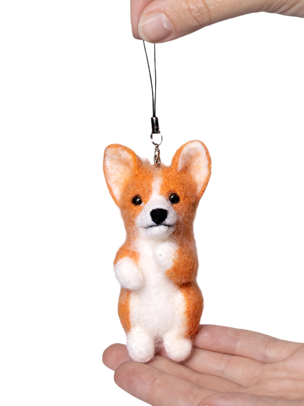 Валяние из шерсти Брелок Корги