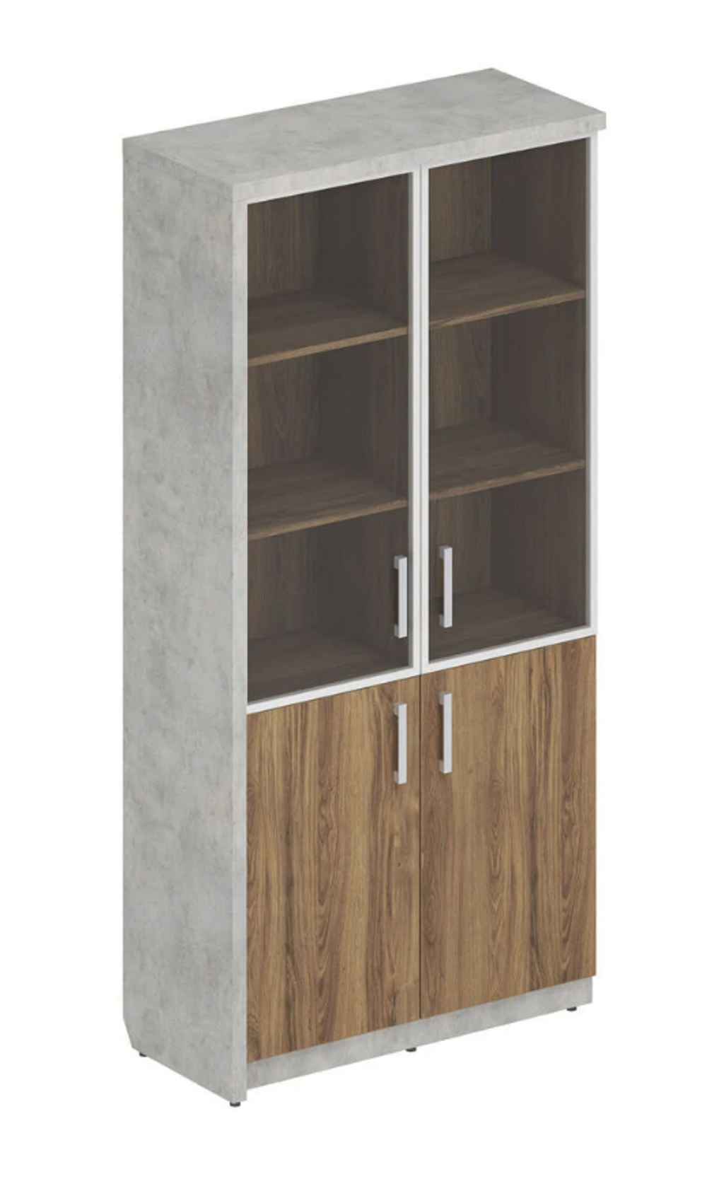 Шкаф для документов со стеклом Wood&Stone